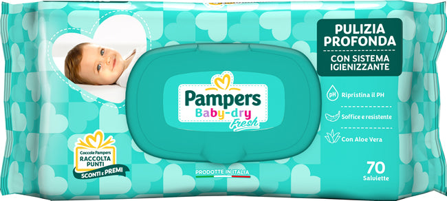 Baby dry fresh formula esclusiva 70 pezzi