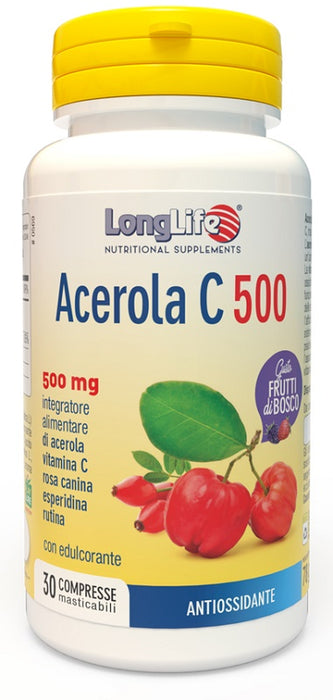 Longlife acerola c500 frutti di bosco 30 compresse