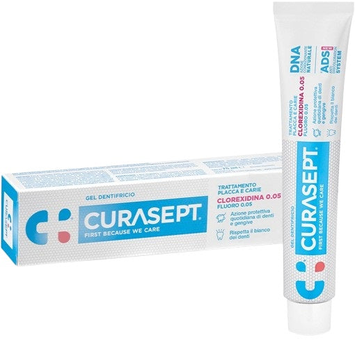 Curasept dentifricio 0,05 75 ml ads+dna