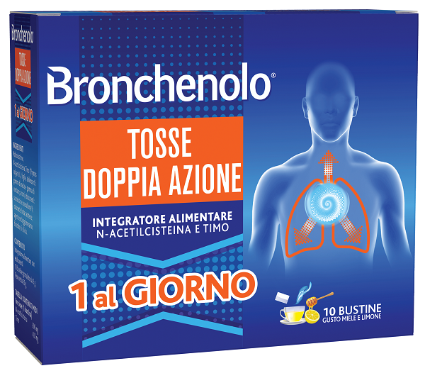 Bronchenolo tosse doppia azione 10 bustine