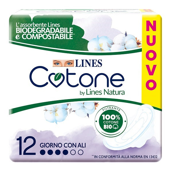 Lines cotone bio ultra ali 12 pezzi