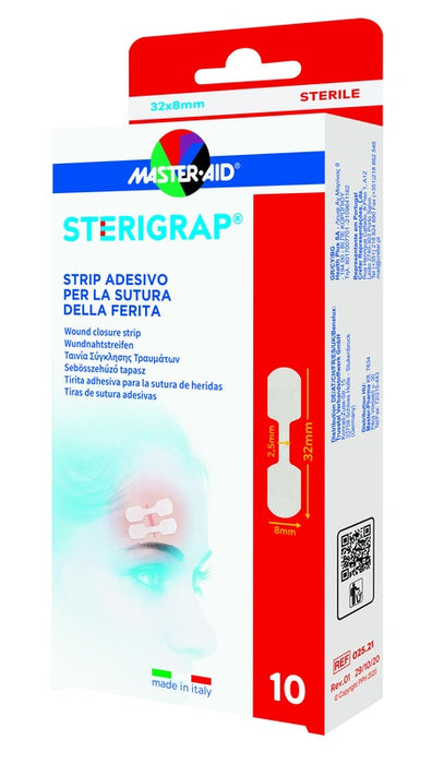Master-aid sterigrap strip adesivo sutura ferite 32x8 mm 10 pezzi