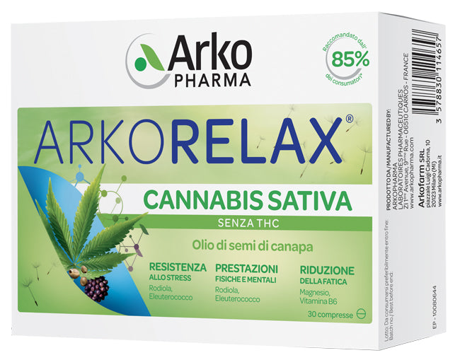 Arkorelax cannabis sativa 30 compresse