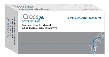 Icross gel gocce oculari acido ialuronico cross-linkato 0,4% 15 monodose da 0,35 ml