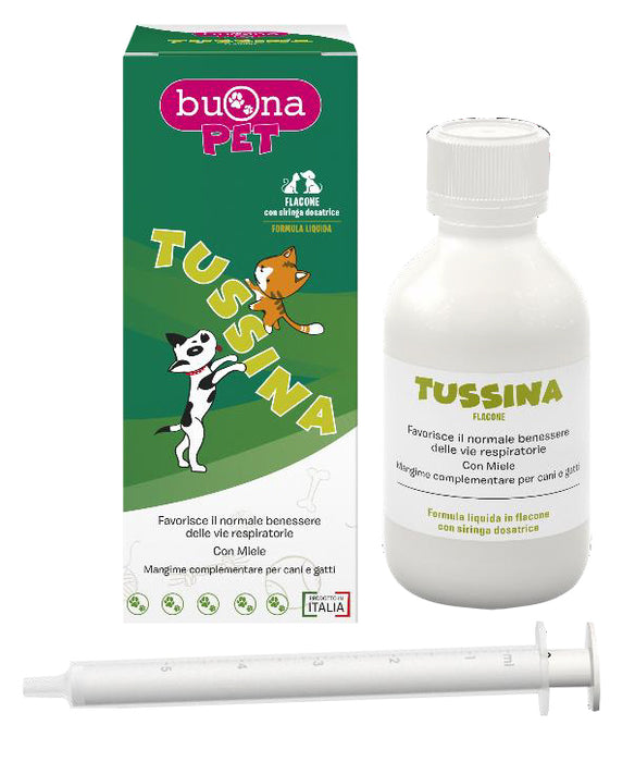 Tussina flacone cani e gatti con siringa dosatrice 100 g buonapet