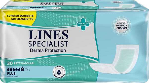 Pannolone per incontinenza lines specialist derma rettangolare 30 pezzi