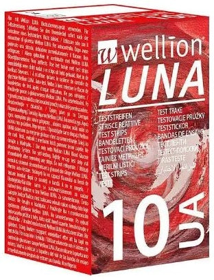 Wellion strisce per la determinazione dell'acido urico 10 pezzi