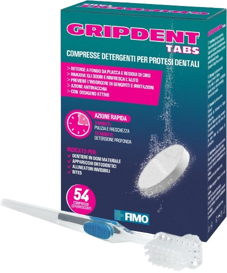 Gripdent tabs 54 compresse + spazzolino pulitore