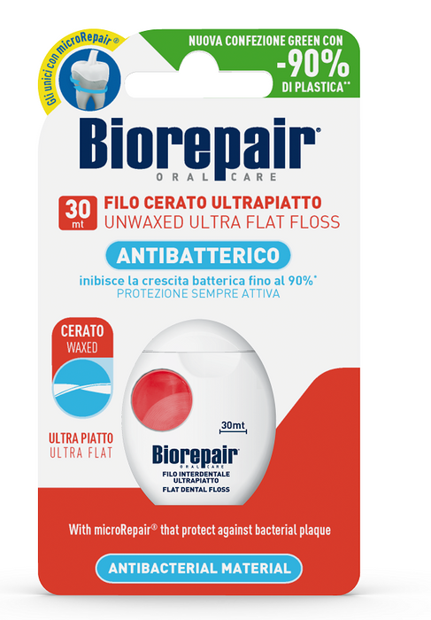 Biorepair oral care antibatterico filo non cerato ultrapiatto denti sensibili 25+5 metri