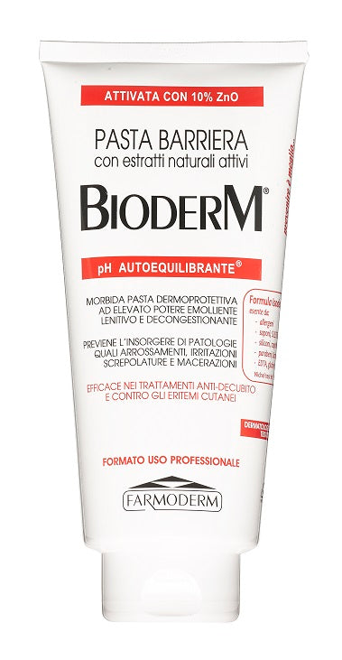 Bioderm pasta barriera traspirante ph autoequilibrante con 10% zinco 300 ml