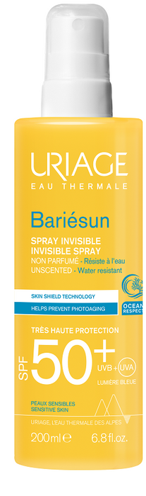 Eau thermale bariesun spray invisibile senza profumo spf 50+ 200 ml