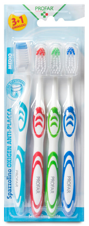 Profar spazzolino antiplacca oxigen 4 pezzi