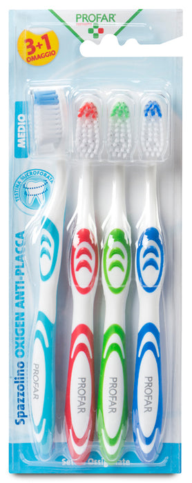 Profar spazzolino antiplacca oxigen 4 pezzi