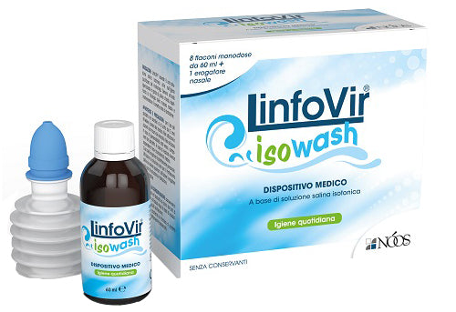 Soluzione salina isotonica linfovir isowash 8 flaconi da 60 ml
