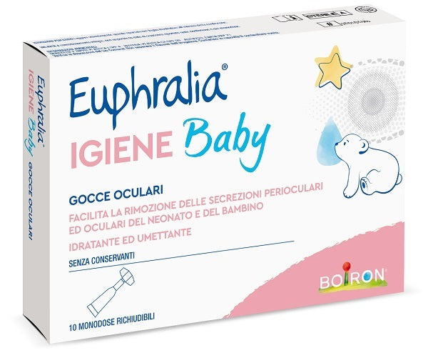 Gocce oculari euphralia igiene baby 10 monodose richiudibili x 0,5 ml