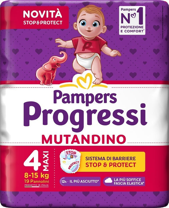 Pampers progressi mutandina maxi 19 pezzi