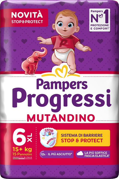 Pampers progressi mutandina xl cp 15 pezzi