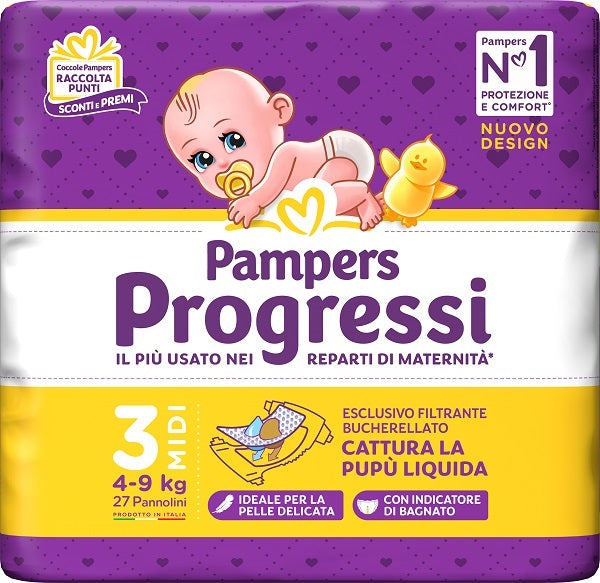 Pampers progressi midi 27 pezzi