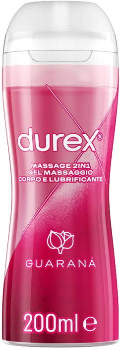 Durex massage 2 in 1 gel massaggio corpo e lubrificante guarana' 200 ml