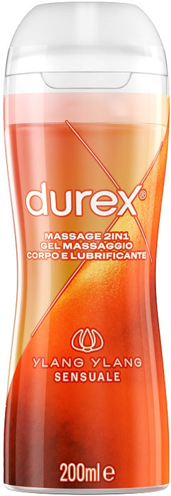 Durex massage 2 in 1 gel massaggio corpo e lubrificante ylang ylang 200 ml
