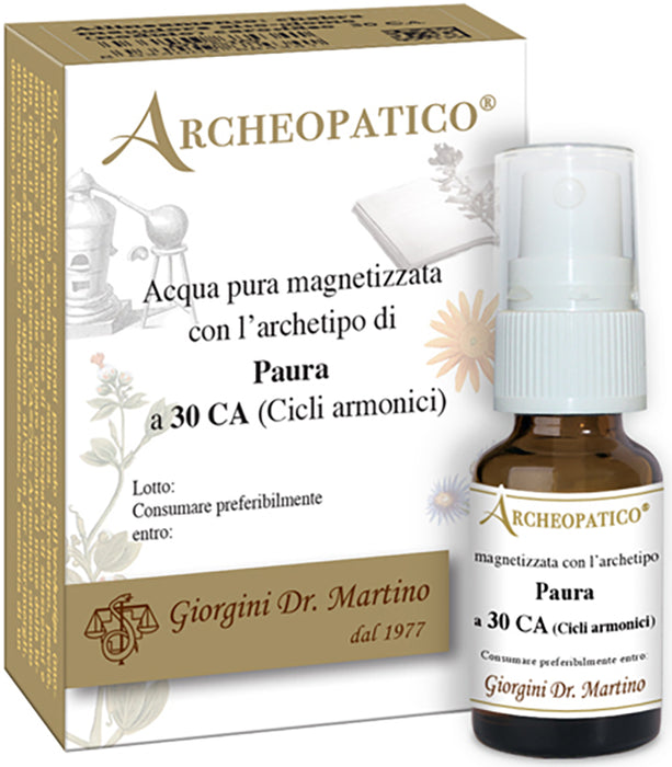 Archeopatico acqua pura magnetizzata con archetipo paura a 30 cicli armonici 10 ml