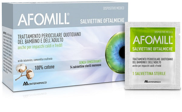 Afomill salviettine oftalmiche 14 pezzi