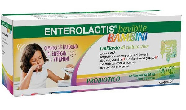 Enterolactis bambini bevibile 12 flaconi da 10 ml