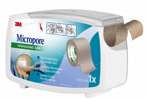 Cerotto in carta micropore surgical tape tan m5x25mm dispenser