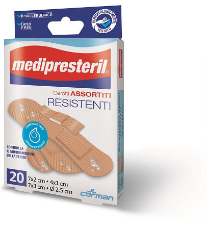 Cerotti assortiti medipresteril resistenti 20 pezzi