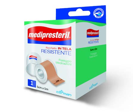 Cerotto in rocchetto medipresteril in tela resistente 5x500cm