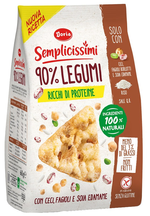 Doria semplicissimi snack 90% legumi ceci-fagioli-soia 60 g