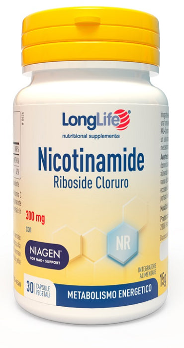 Longlife nicotinamide riboside cloruro 30 capsule da 500 mg