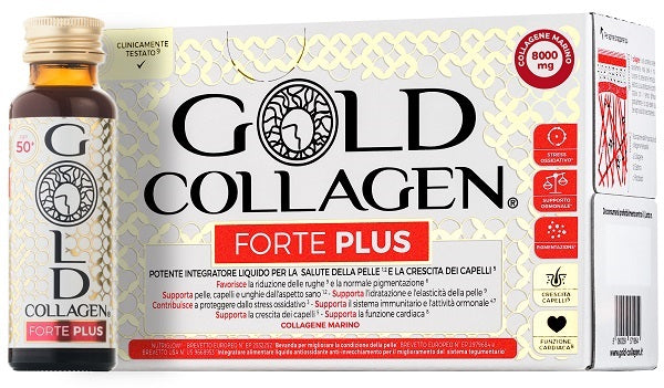 Gold collagen forte plus 10 flaconcini da 50 ml 8g collagene