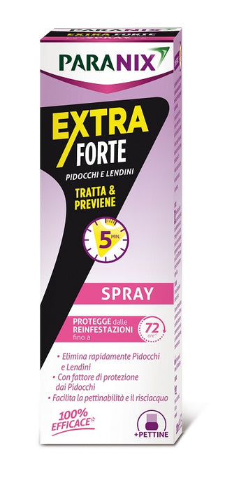 Spray extra forte paranix per pidocchi e lendini 100 ml