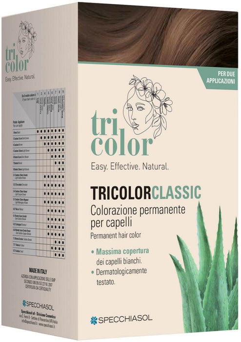 Tricolor classic 3 castano scuro 2 tubi 50 ml + 2 shaker 50 ml + 4 bustine 8 ml