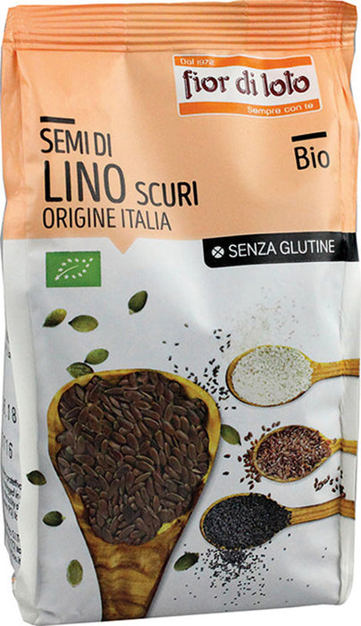 Semi di lino scuri italia senza glutine bio 400 g