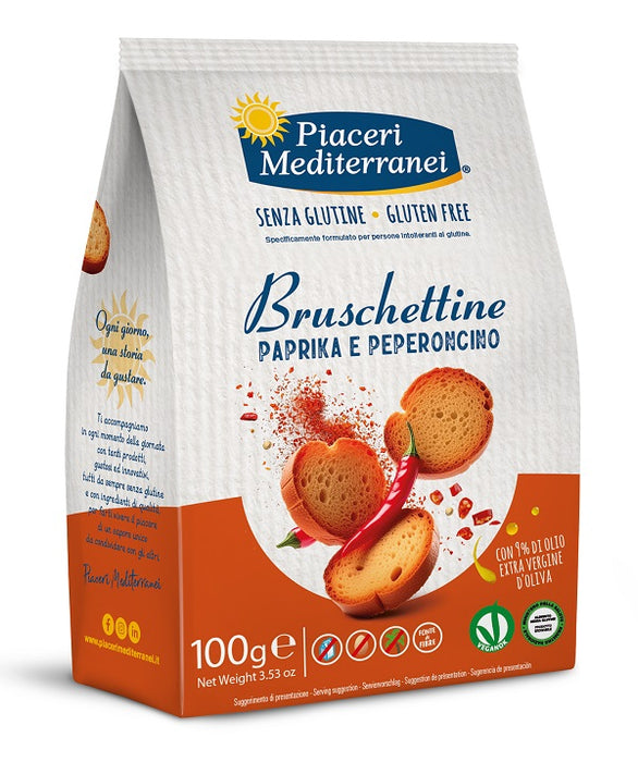 Piaceri mediterranei bruschettine paprika e peperoncino 100 g