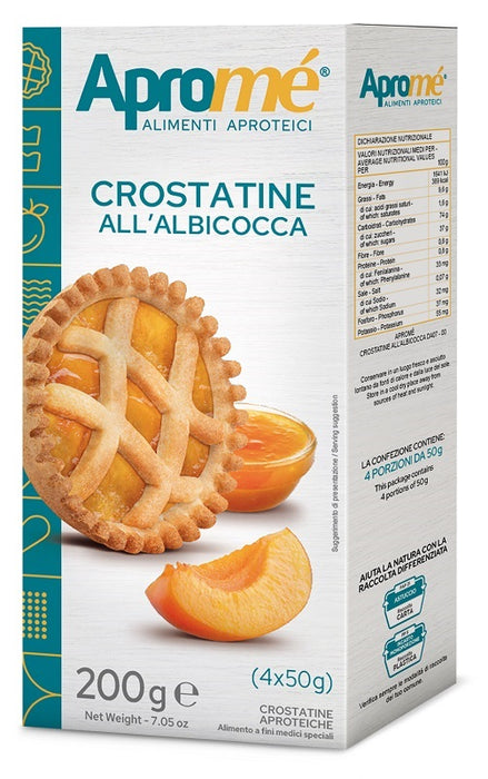 Aprome&#039; crostatine albicocca 4 pezzi da 50 g