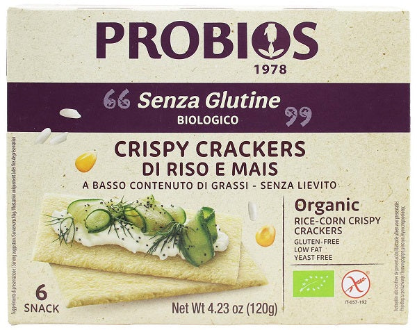 Crispy crackers riso e mais 6 pezzi da 20 g