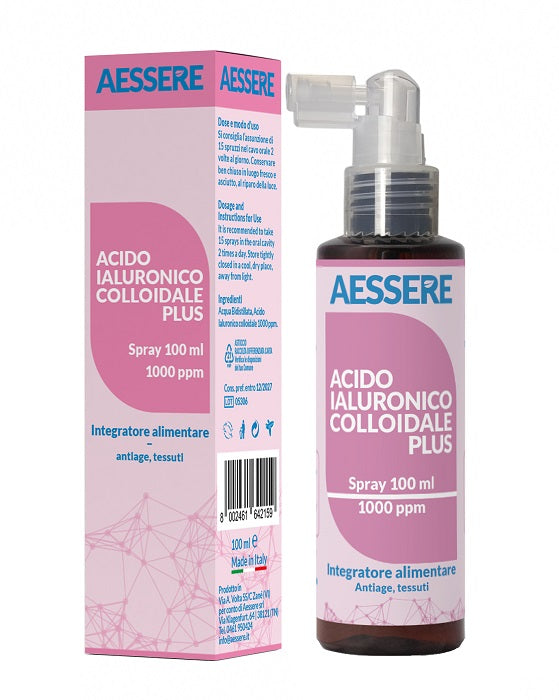 Acido ialuronico colloidale plus 1000ppm 100 ml