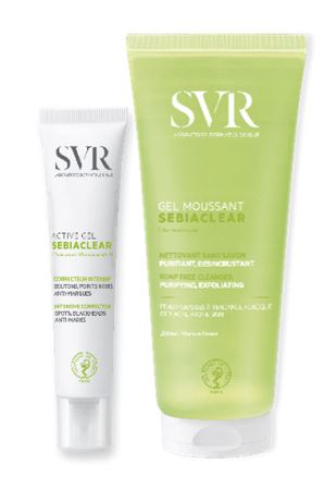 Sebiaclear set active gel 40 ml + gel moussant 200 ml