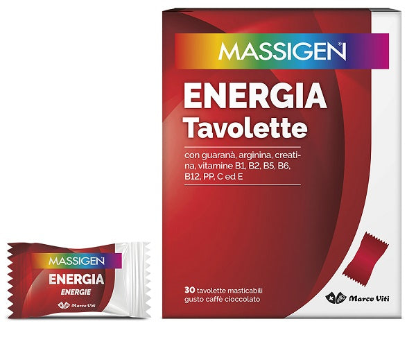 Massigen energia 30 tavolette masticabili