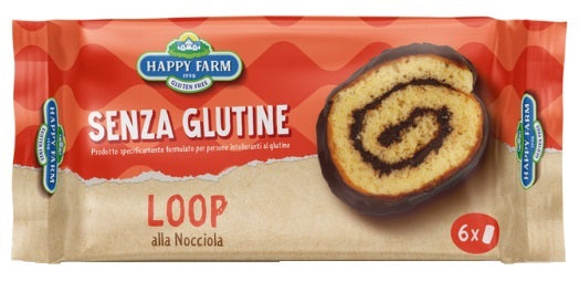 Happy farm loop nocciola 6 pezzi da 36 g