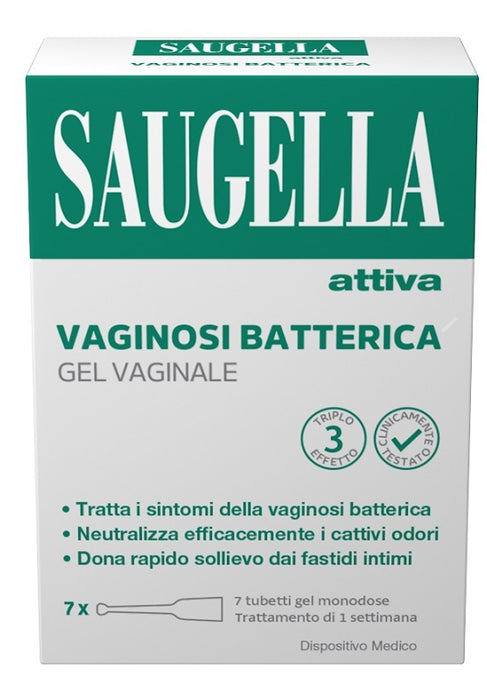 Saugella attiva vaginosi batterica gel vaginale 7 tubetti monodose