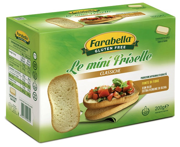 Farabella gluten free le mini friselle classiche con olio extra vergine di oliva senza lattosio 5 confezioni x 40 g
