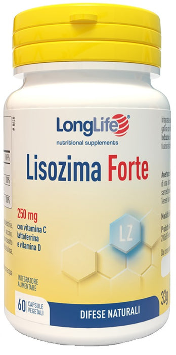Longlife lisozima forte 60 capsule vegetali da 600 mg