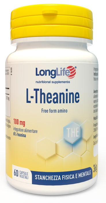 Longlife l-theanine 60 capsule vegetali da 600 mg