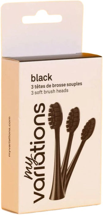 Myvariations pack 3 testine spazzolino nere