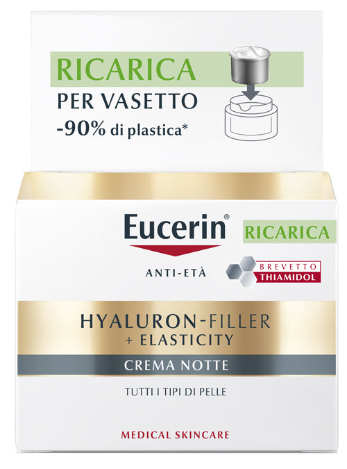 Eucerin hyaluron-filler + elasticity crema notte ricarica 50 ml