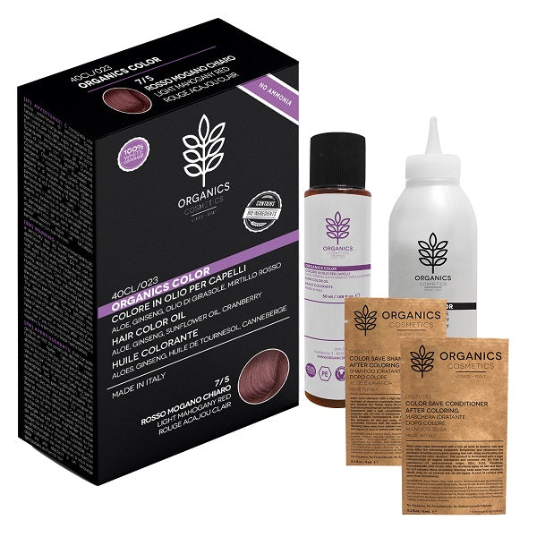 Organics pharm organics color 7/5 rosso mogano chiaro